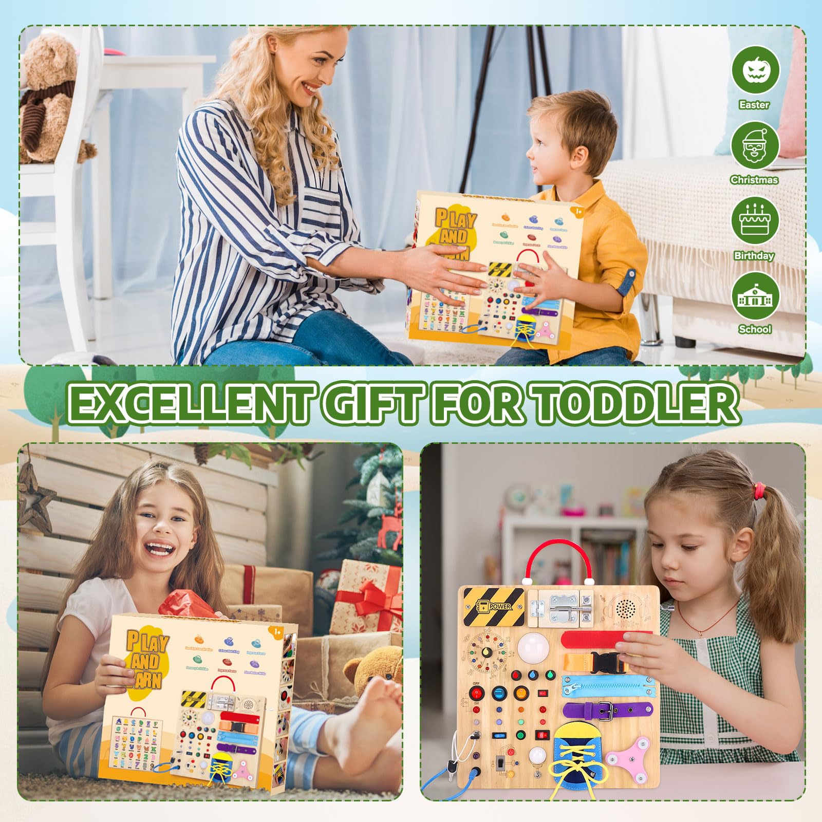 Hoarosall natural wood with smooth edges ensures safe, durable playtime.