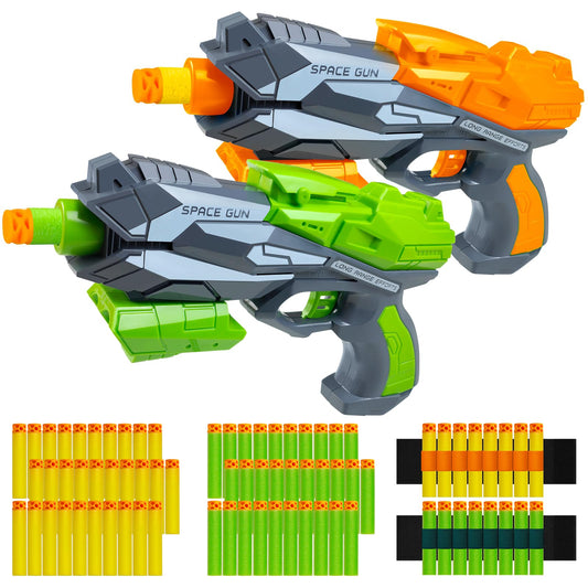 Hoavetoyz 2-pack blaster guns for dynamic backyard battles.