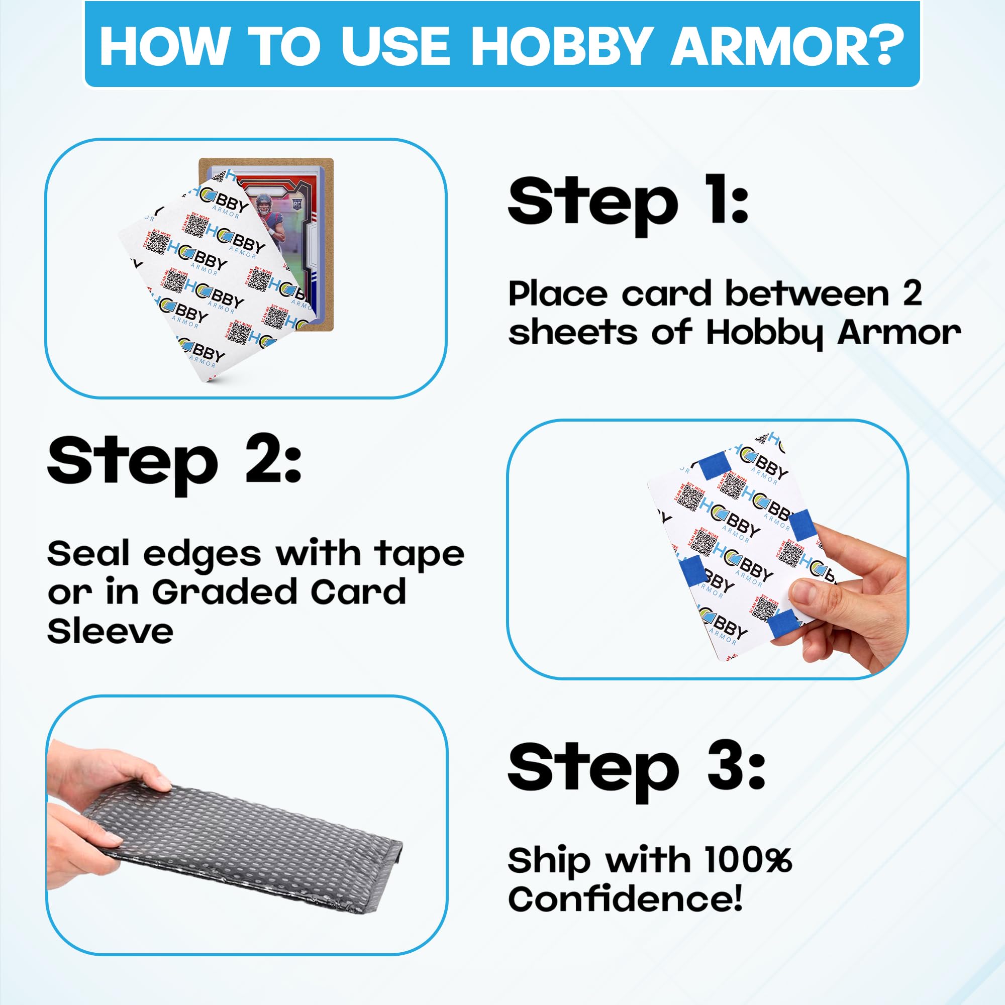 Hobby Armor premium 100-pack box for consistent card packaging