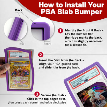 Hobby Defense PSA Slab Bumper on-slab fit demonstrates snug protection without obscuring artwork.