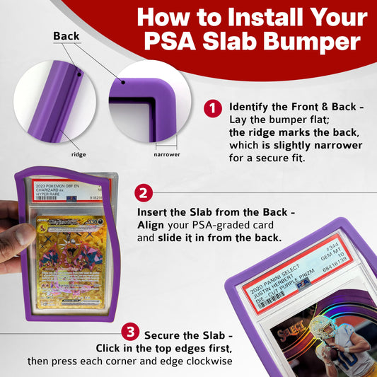 Hobby Defense PSA Slab Bumper on-slab fit demonstrates snug protection without obscuring artwork.