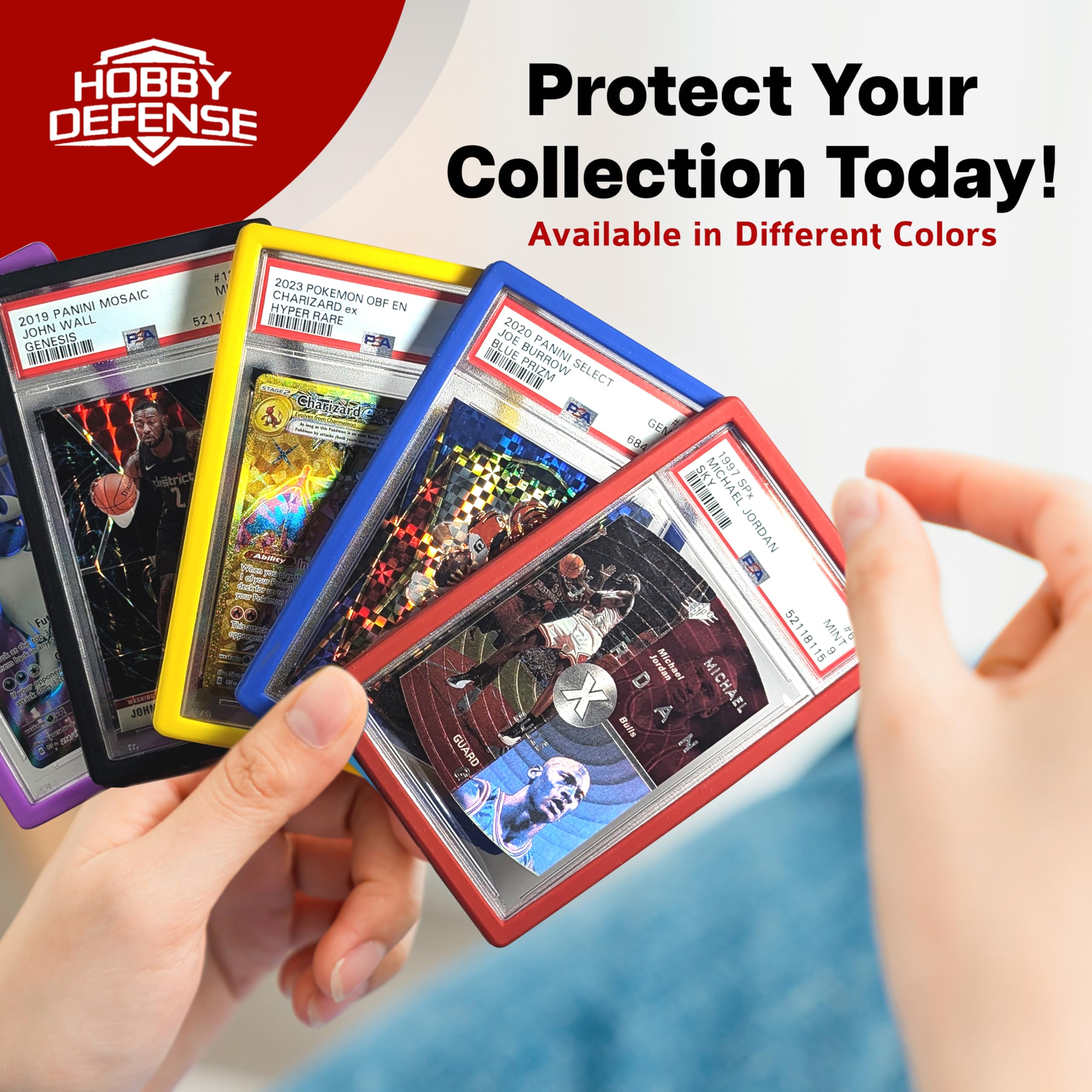 Hobby Defense PSA Slab Bumper packaging-in-view illustrates clear, ready-to-use protection.
