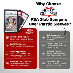 Hobby Defense PSA Slab Bumper secure-display protects slabs while showcasing artwork.