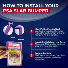 Hobby Defense slab bumper secures a standard PSA case with a snug, slip-resistant fit.