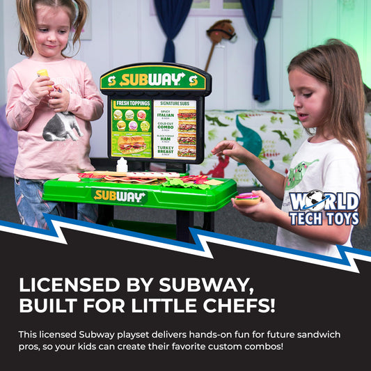 HobbyTron Subway Menu Board for authentic pretend orders and storytelling.