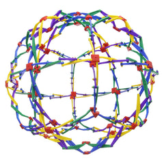 Hoberman Expanding Mini Sphere colors for vibrant desk display.