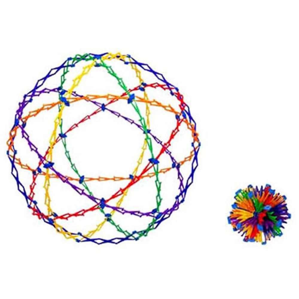 Hoberman Expanding Mini Sphere lattice geometry in action.
