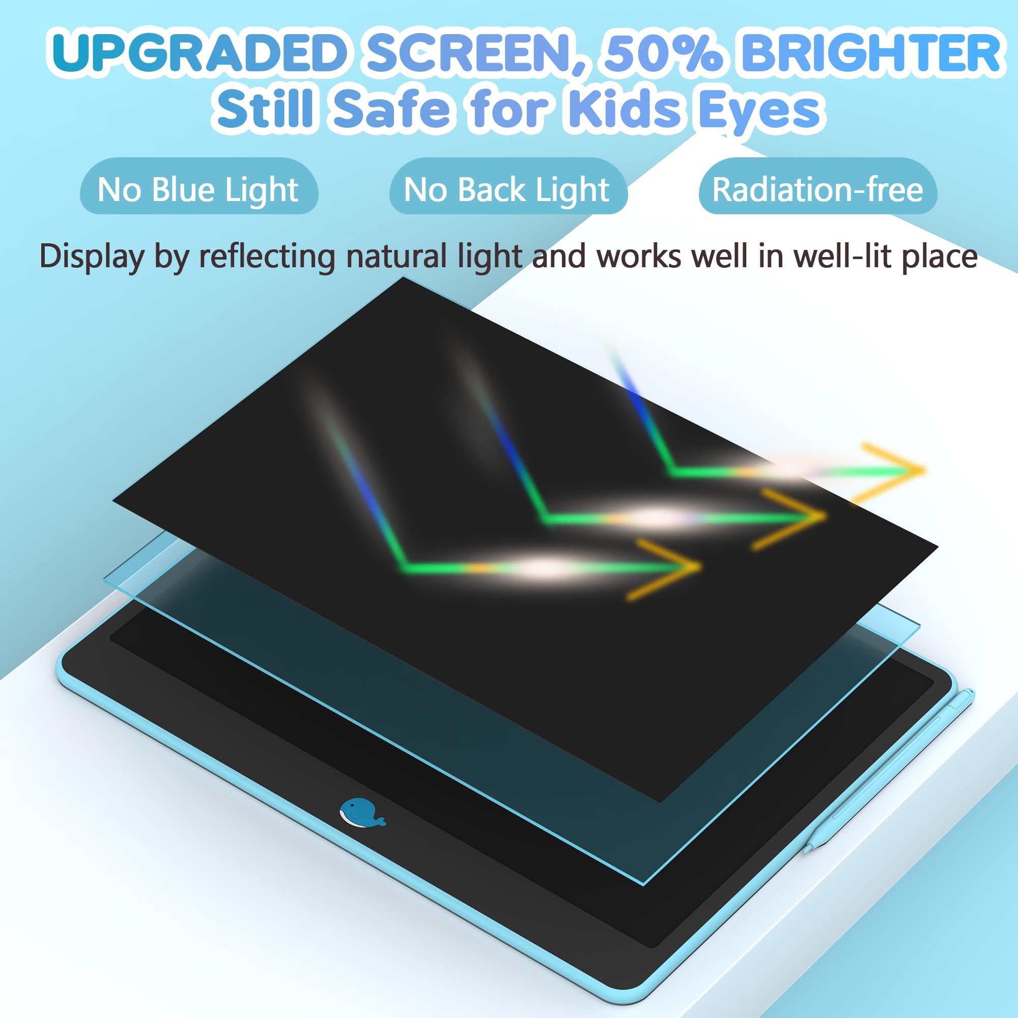 Hockvill tablet erase button in dinosaur design for quick clearing of drawings