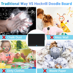 Hockvill LCD tablet in hand for on the go learning and drawing