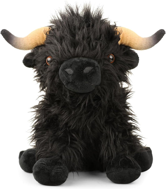 HoCutela Kid Highland Cow plush front view invites hugs and imaginative play.