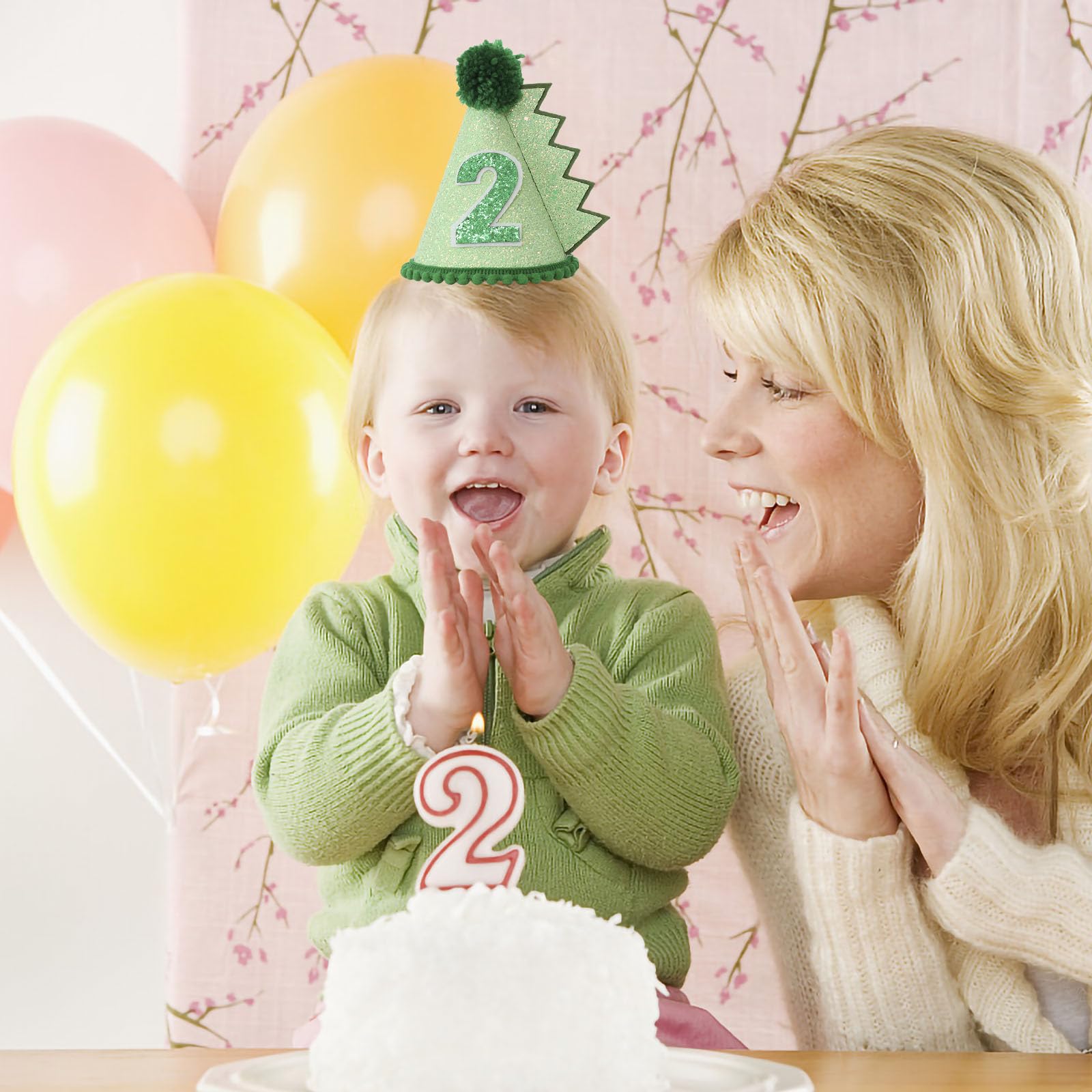 HODIHIWI dinosaur hat worn by child at indoor party
