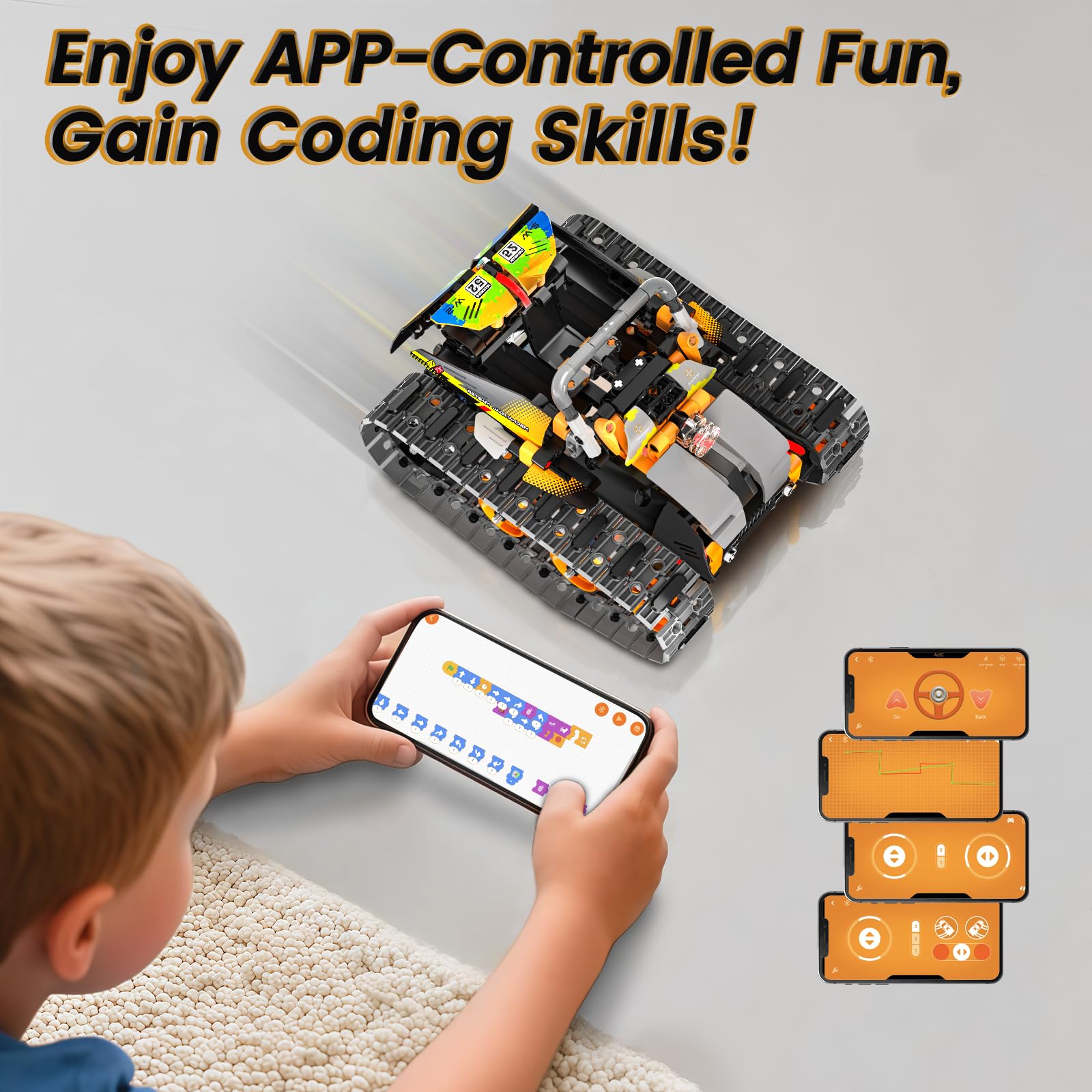 Hodurgyi 5-model set including battle tank and racing car for engaging play
