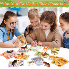 Hodurgyi animal toy collection complements classroom valentine cards
