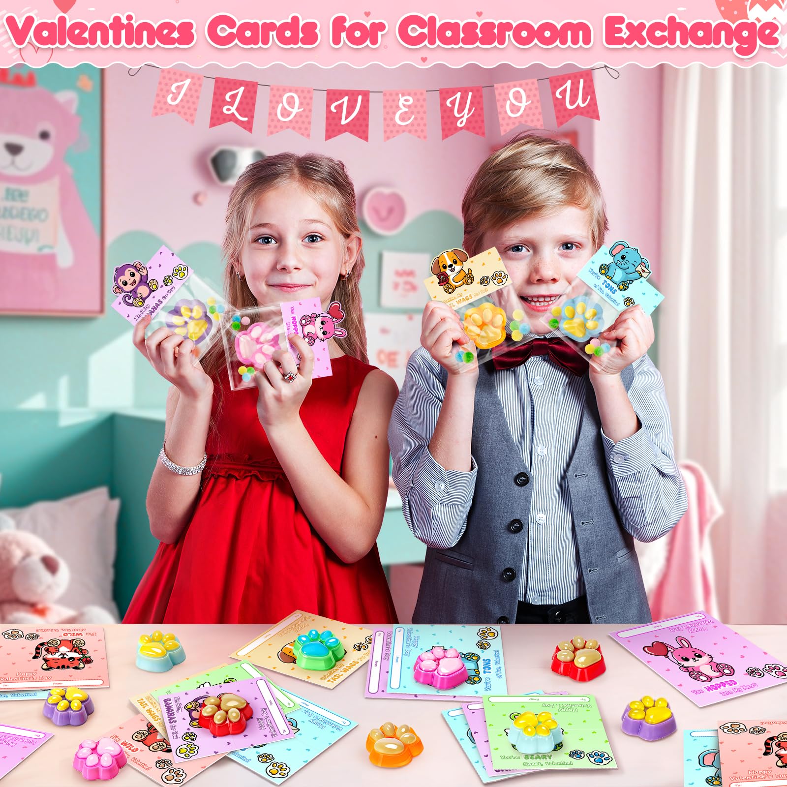 Hodurgyi durable valentines cards pair with soft paws for long-lasting gifts.