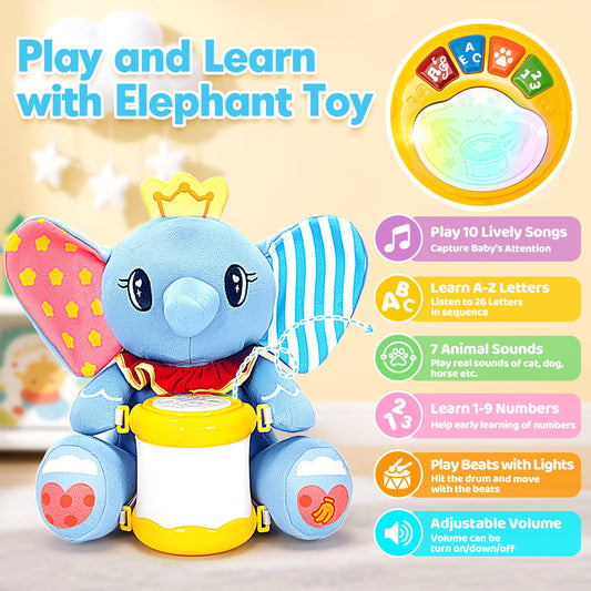 Hodurgyi Elephant plush with crinkle ears supports sensory exploration and soothing touch