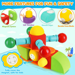 Hodurgyi foam blocks float in water for bath time play.