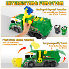 Hodurgyi garbage truck toy interactive roof button demonstrating sounds and lights