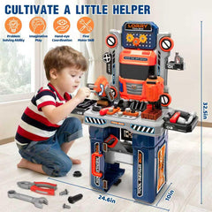 Hodurgyi toy power miter saw on sturdy table for realistic pretend work