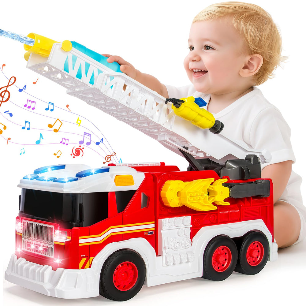 Hodurgyi large fire truck toy full view with 18-inch scale for play
