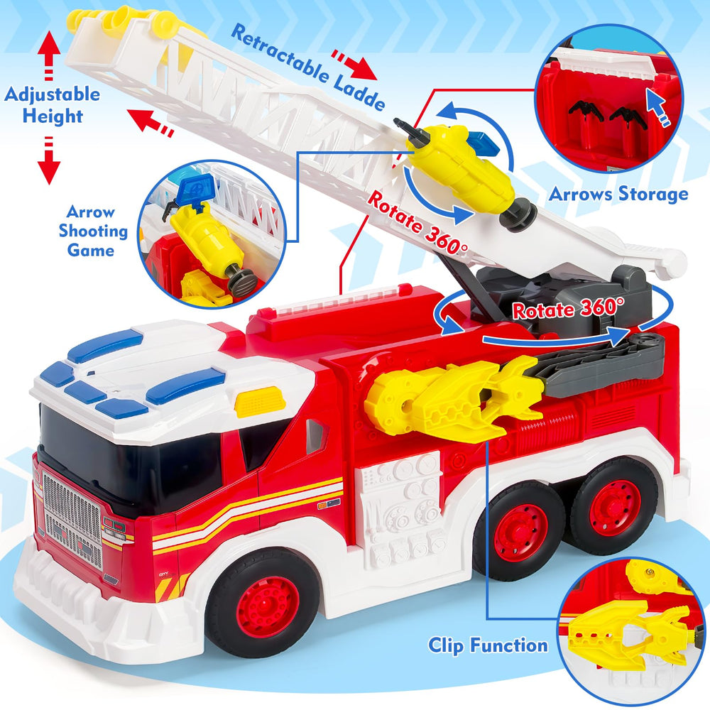 Water spray action on Hodurgyi fire truck toy for interactive fun