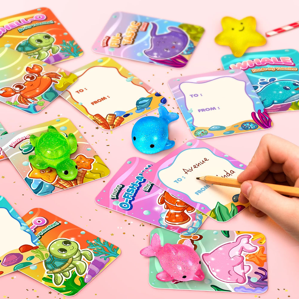Hodurgyi valentine card sea creature design 5, easy to fill from and to on the back.