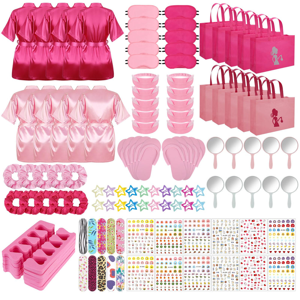 Hoemwarm spa party kit pink girls – bright setup for kids' celebration
