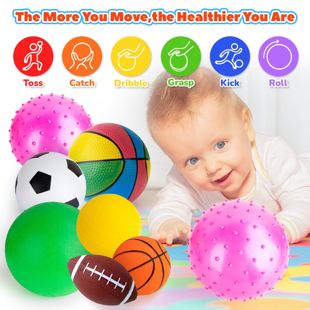 HOESDA large basketball 7inch colorful design supports throwing practice