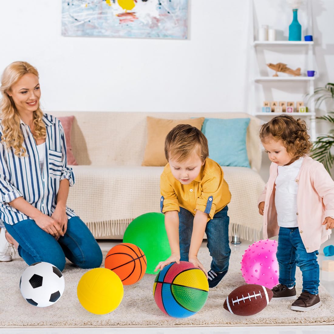 HOESDA volleyball 4point7inch soft surface reduces impact during play