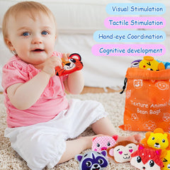 HOESDA Sensory Bean Bag orange storage bag keeps contents portable and organized