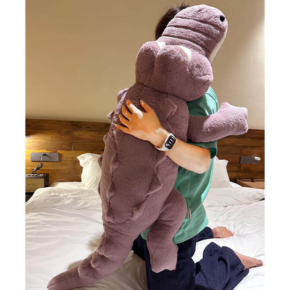 Hofun4U alligator plush 46-inch side view ideal for cuddle sessions.