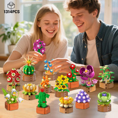 HOGOKIDS 3-6mm mini blocks close-up highlights precise texture for realistic botanicals