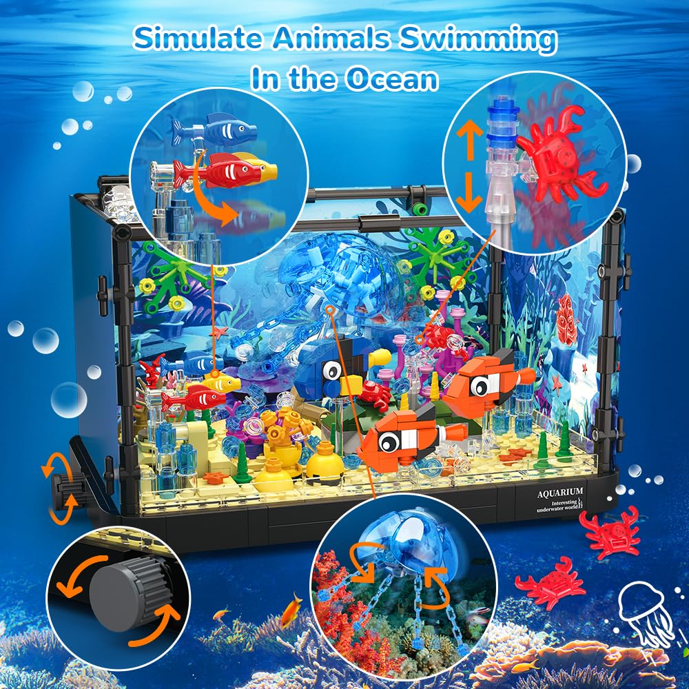 HOGOKIDS colorfully detailed corals and crabs create a rich, engaging aquarium display