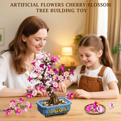 HOGOKIDS Cherry-Blossom Bonsai three trees in bloom for versatile display