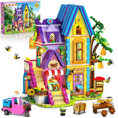 HOGOKIDS honey-workshop-and-bakery-house glows at dusk, inviting imaginative play.