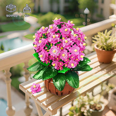 HOGOKIDS Kalanchoe bonsai on a vintage pot enhances shelf decor