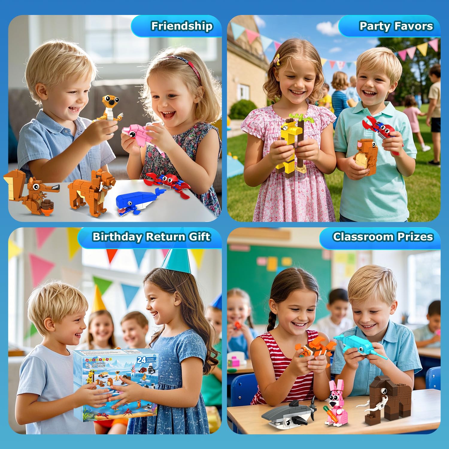 HOGOKIDS rabbit figure mini block for party favors