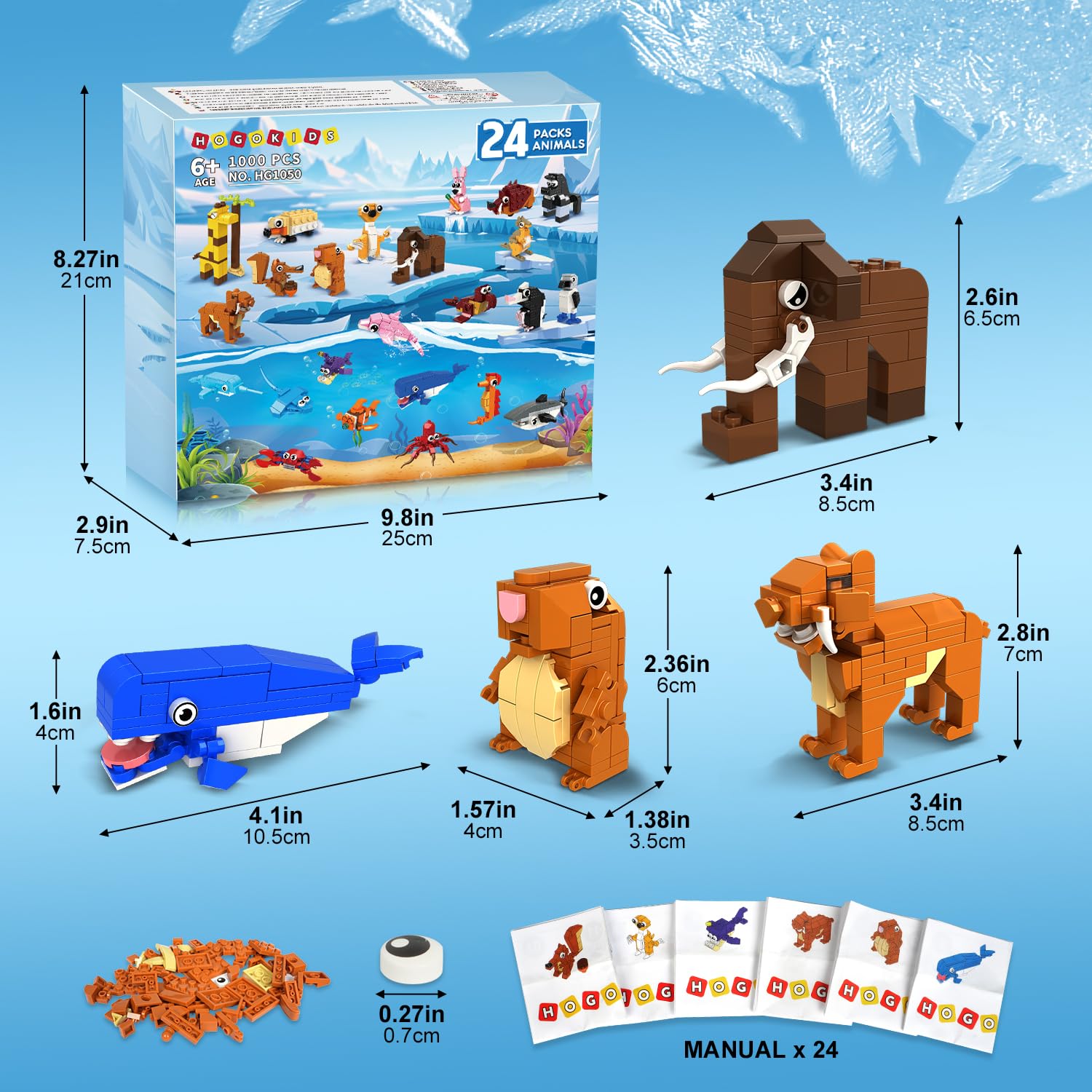 HOGOKIDS shark figure mini block for exciting building sessions