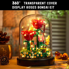 HOGOKIDS Rose building blocks show 596 pieces enabling creative gift ideas.