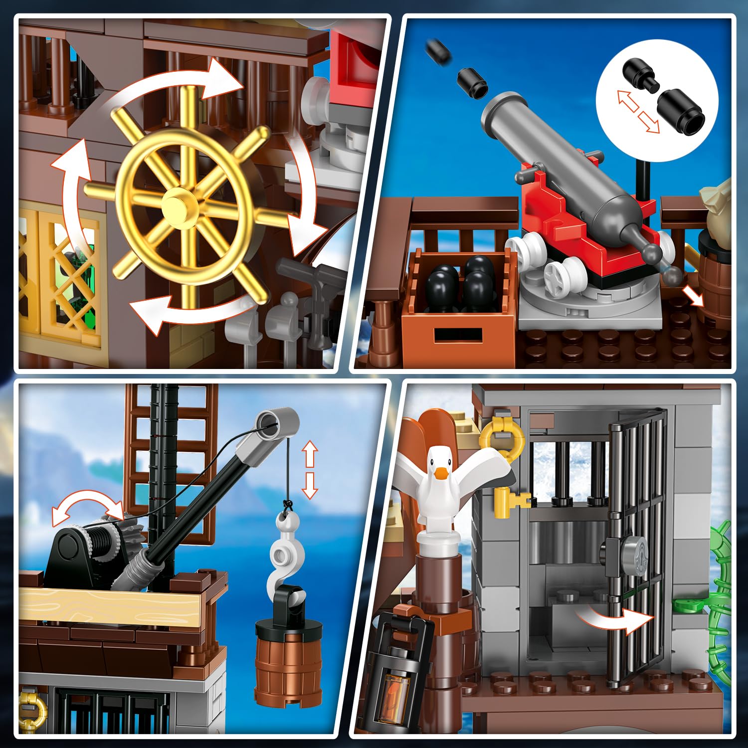 HOGOKIDS second-floor cannon on platform for action-packed scenes.
