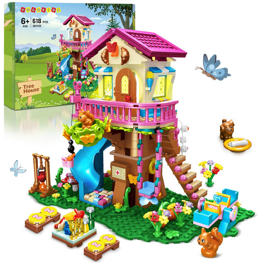 HOGOKIDS Tree House LED front view enhances imaginative play