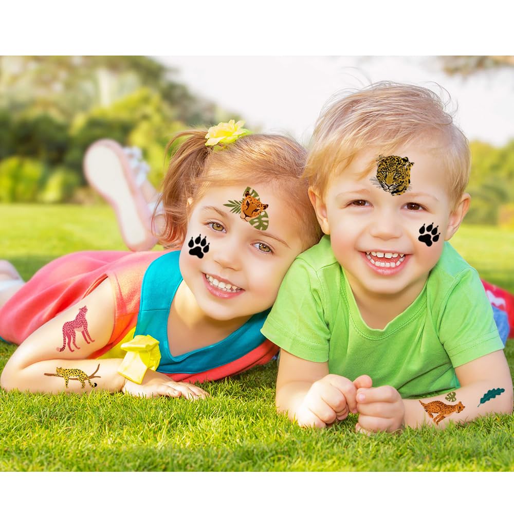 Hohamn Cheetah Tattoos easy removal with oil or soap