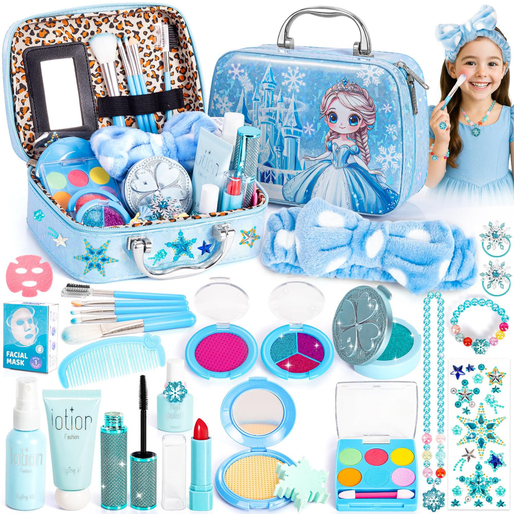 Hohosunlar Frozen makeup bag for kids keeps pretend cosmetics organized during dress-up play.