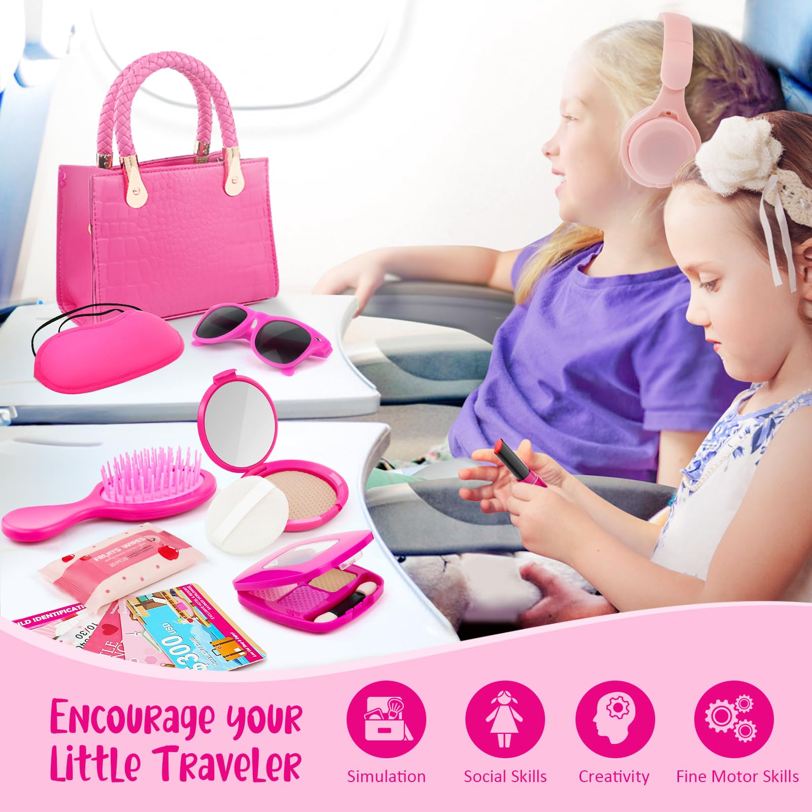Hohosunlar hairbrush and tissues encourage grooming-themed pretend routines.