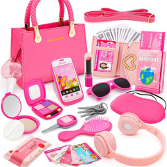 Hohosunlar little girl purse with pretend makeup inspires imaginative play and role-playing.