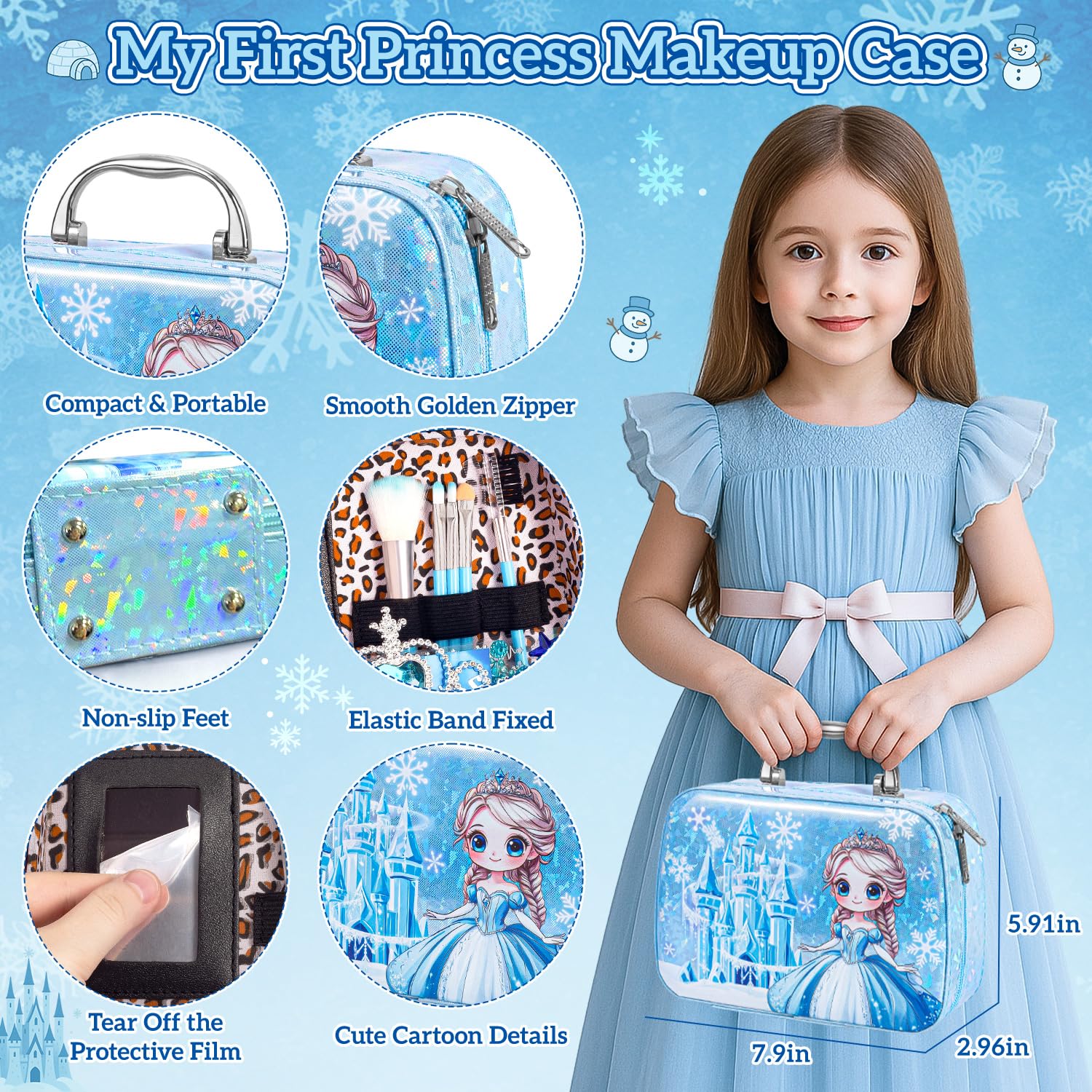 Hohosunlar mirror and brush set lets kids practice pretend grooming safely.