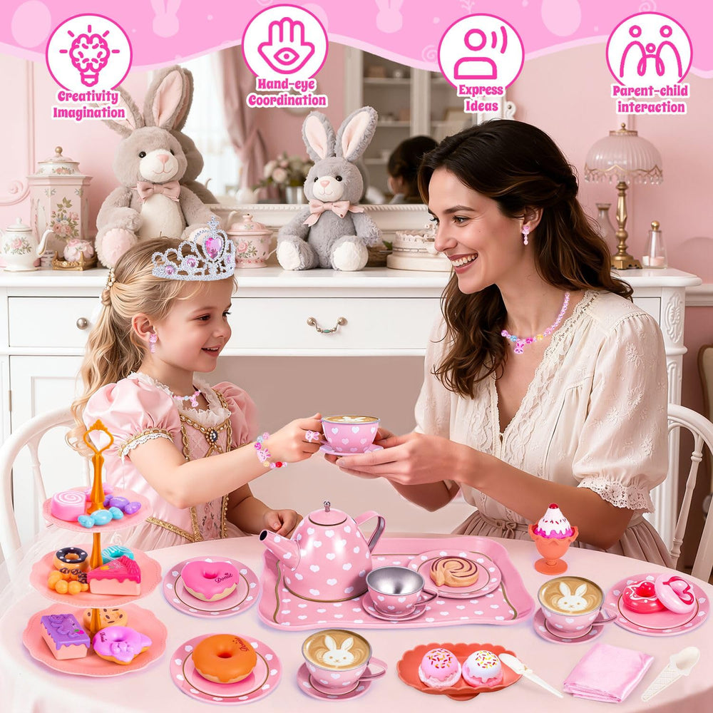 Hohosunlar 3-tier cake stand with 20 dessert toys for pretend treats