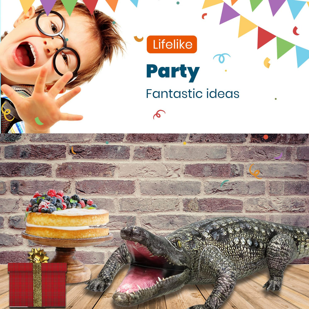 HOHQB party decoration alligator inflatable suitable for birthdays, Christmas, Halloween.