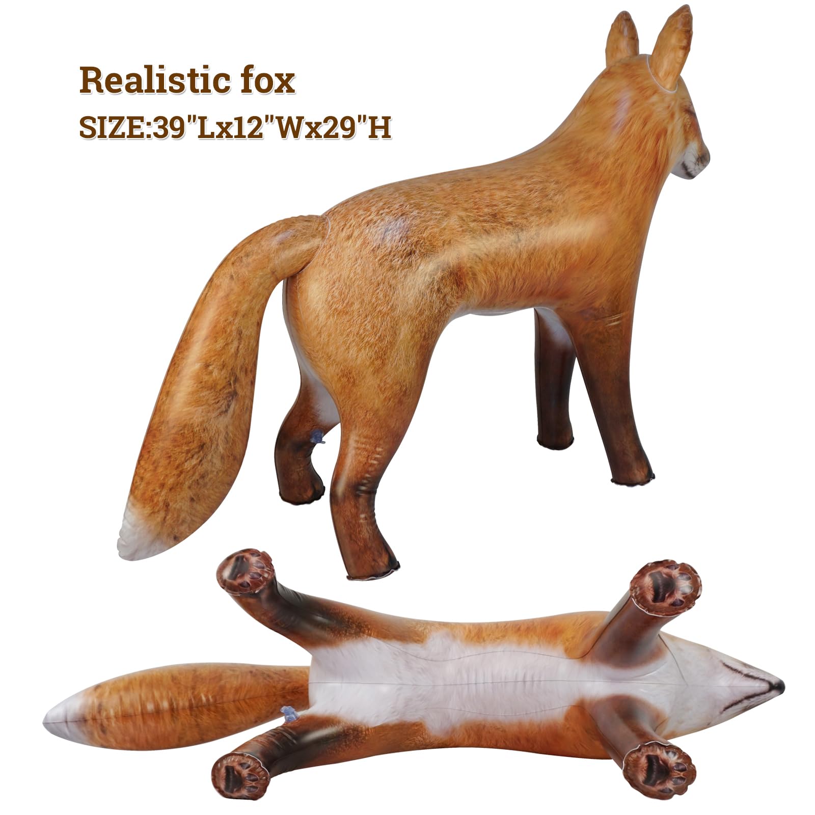 HOHQB Arctic Red Fox inflatable, ideal gift for birthdays and holidays.