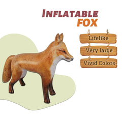 HOHQB Arctic Red Fox inflatable, party decoration that creates a lively jungle-themed scene.