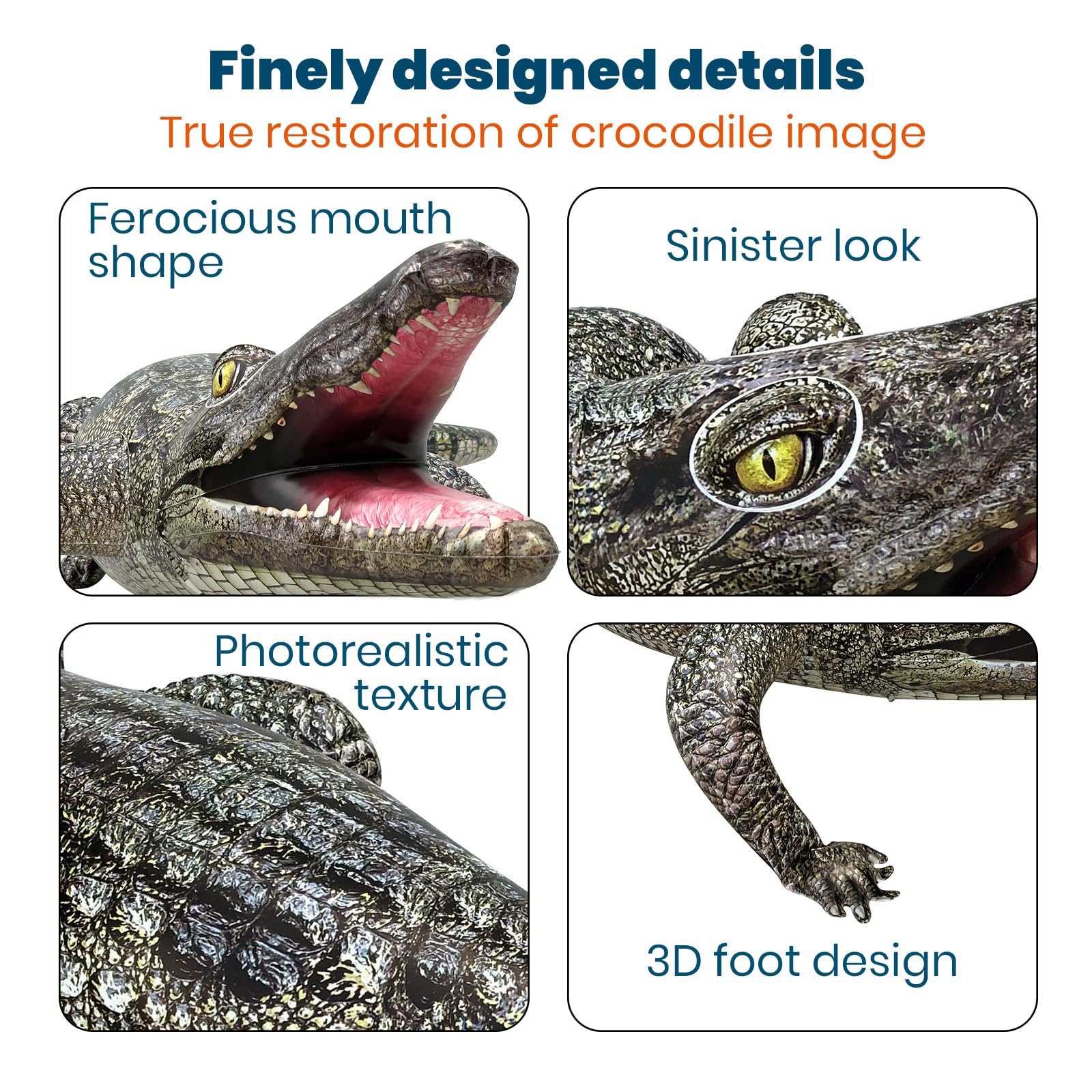 HOHQB soft elastic alligator inflatable, maintains inflation for long celebrations.